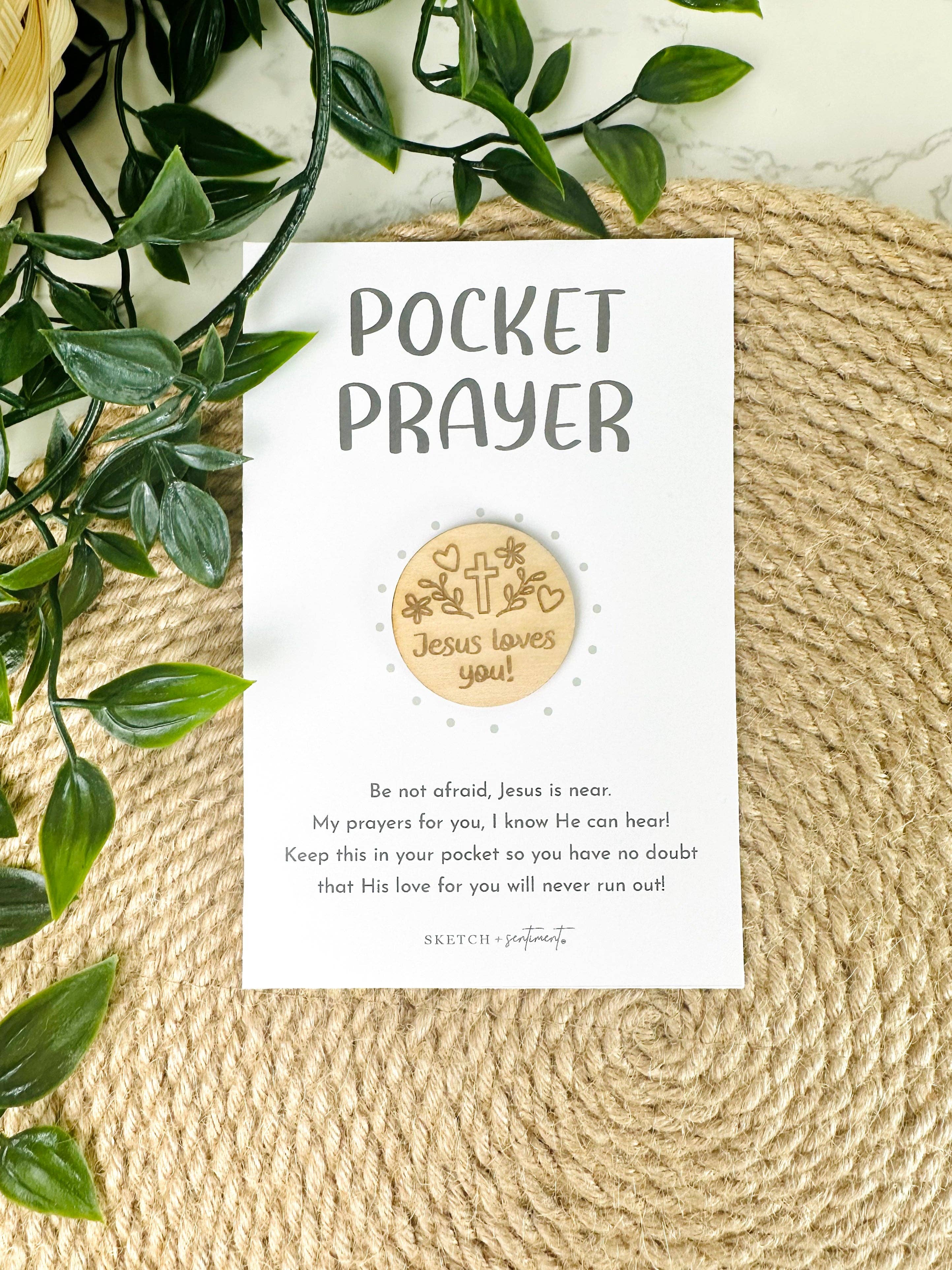 Sketch + Sentiment - Wholesale Keepsake Coin/Token - Jesus Loves You Pocket Prayer, Pocket Hug, Christian Token1