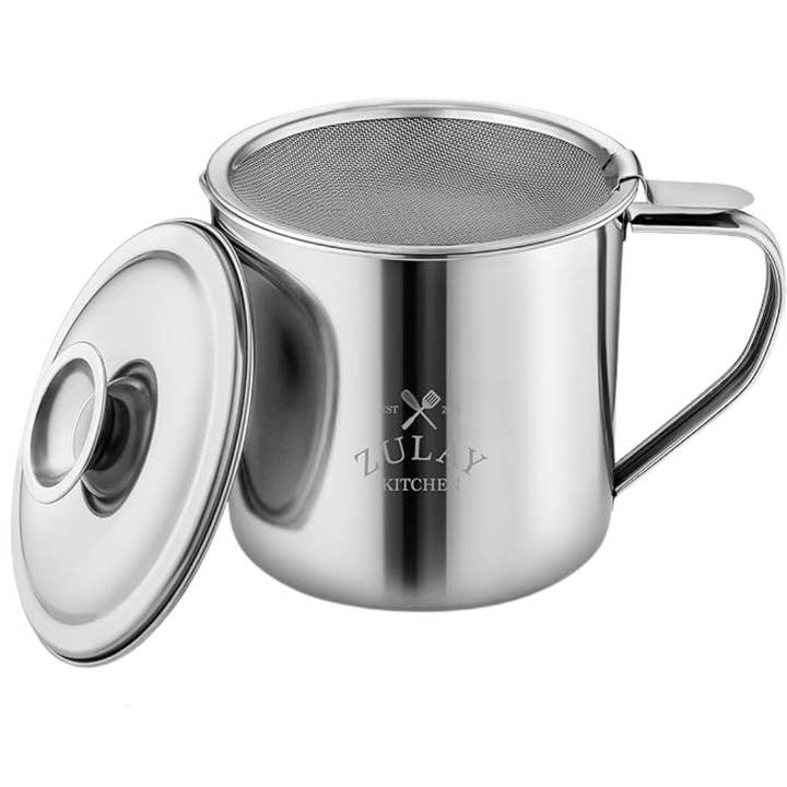 Zulay Kitchen - Wholesale Food storage container - Bacon Grease Container Stainless Steel - Shelf Ready2