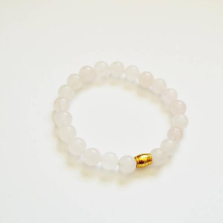 Alora Boutique Inc. - Wholesale Beaded Bracelet - Matte Rose Quartz Gemstone Bracelet | Unconditional love, Self-love, and Kindness6