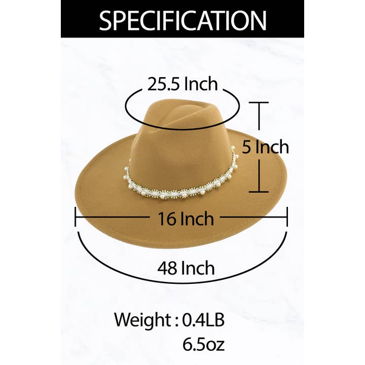 Suzie Q USA - Wholesale Fedora - Women's - Big Brim Peach Heart Top Jazz Hat with Pearl Belt24