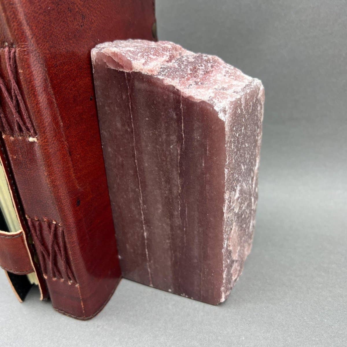 Crystal River Gems LLC - Wholesale Bookend - Polished Strawberry Quartz Bookends (4-8") AVG (1 Pair) Gemstone Home Decor Wholesale Crystal Supply1