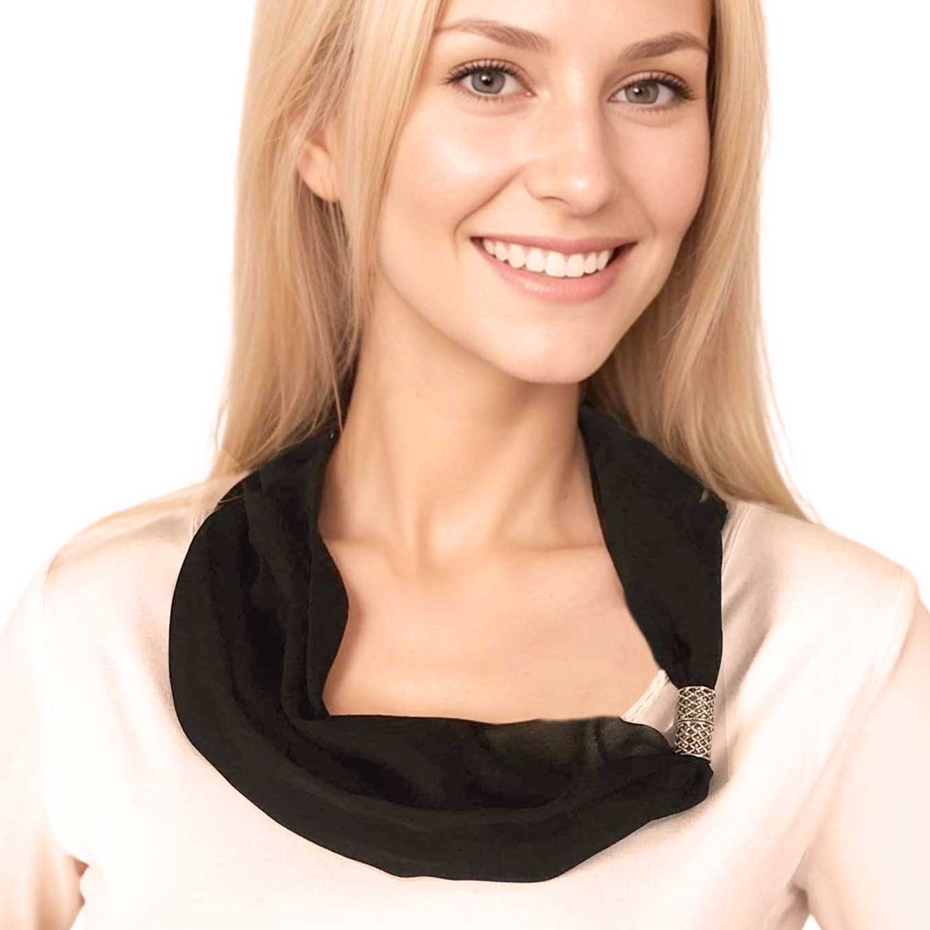The Magic Scarf Company - Wholesale Scarf – Women's - 2901 - Magnetic Clasp Silky Dress Scarves11