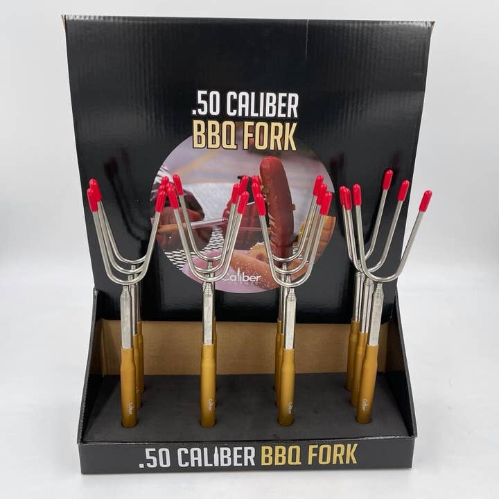 CALIBER GOURMET / CAMPCO – Großhandel Grillbesteck – Grillgabel, Kaliber 50, Ausstellungsbox mit 12 Stück