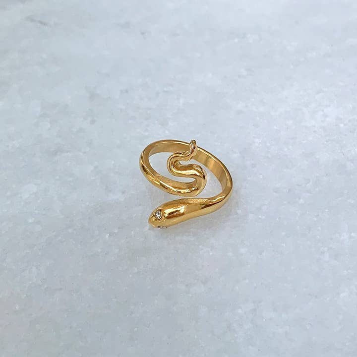 MAI DESIREE – wholesale Band/stacked ring – SOLANGE GOLD SNAKE RING3