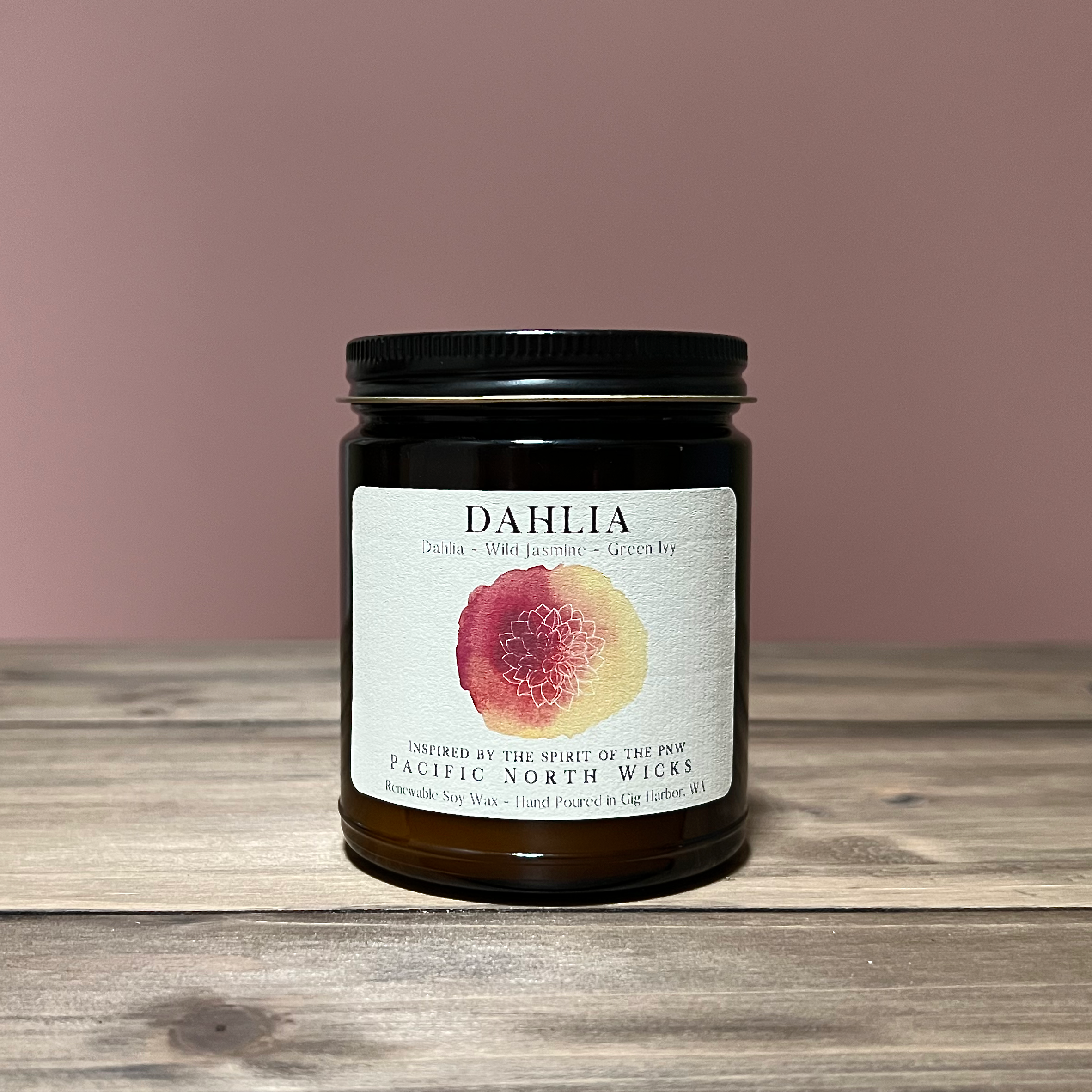 Pacific North Wicks - Wholesale Jar/Filled Candle - Dahlia Candle | Lush Floral Scent | Hand Poured Soy Wax2