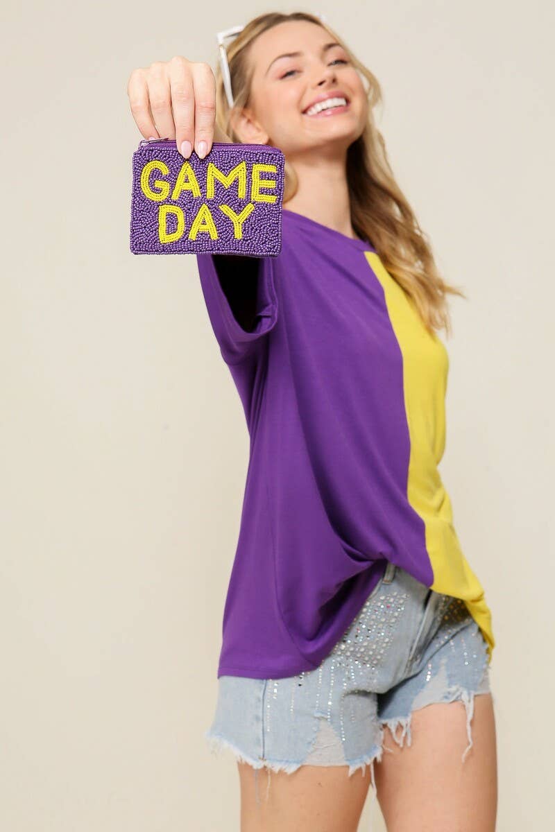42POPS - Wholesale Knit Top - Women's - ',,._ Game day contrast oversize tee6