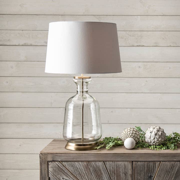 Gold Eagan 24" Glass Table Lamp for wholesale on Faire1