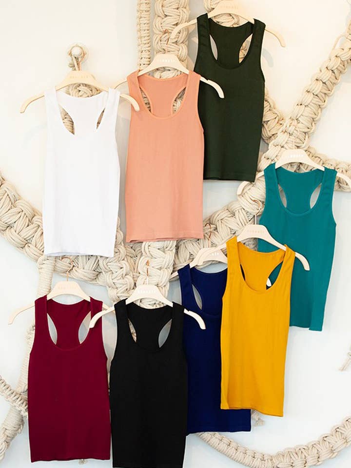 NINEXIS - Wholesale Tank Top - Women's - CWTTK132_SEAMLESS TANK TOP WITH RACER BACK