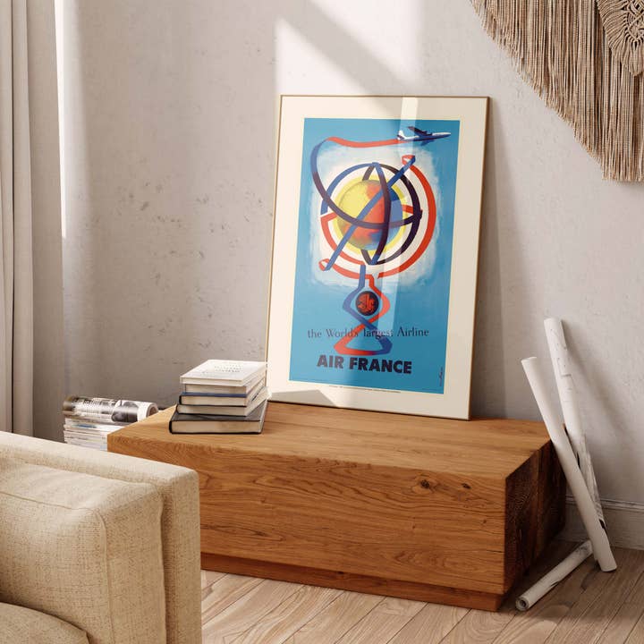 Oneart - Wholesale Poster - Air France Poster / The World's Largest Network - AFL00714