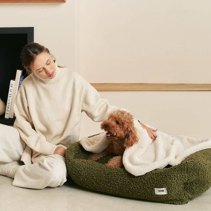 CAFIDE - Wholesale Pet Blanket - Dog - Light Beige Hair Effect Dog Blanket, Toia