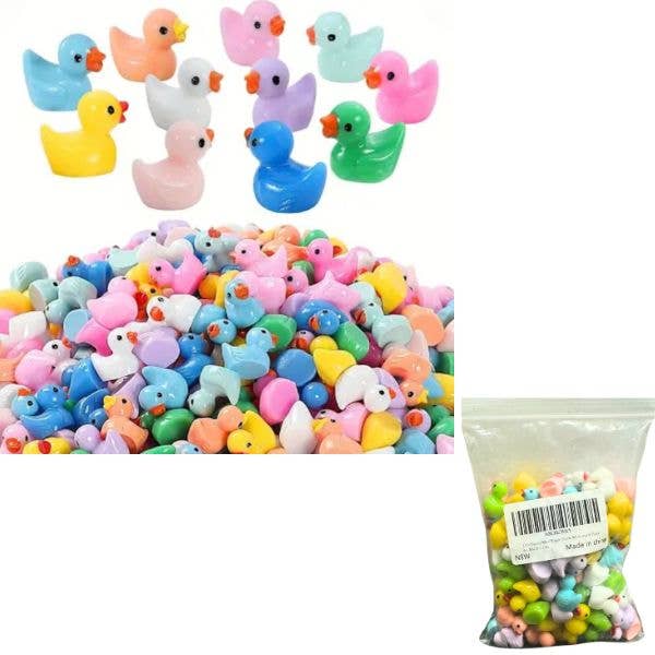St. Louis Wholesale LLC - Wholesale Craft Supplies - MINI Ducks - 110PC Pack Of 1/2" Assorted Color Ducks Pastel