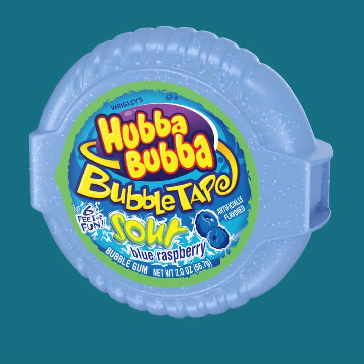 Majestic Wholesale - Wholesale Chewing Gum - Hubba Bubba Sour Blue Raspberry Tape Gum – 12ct