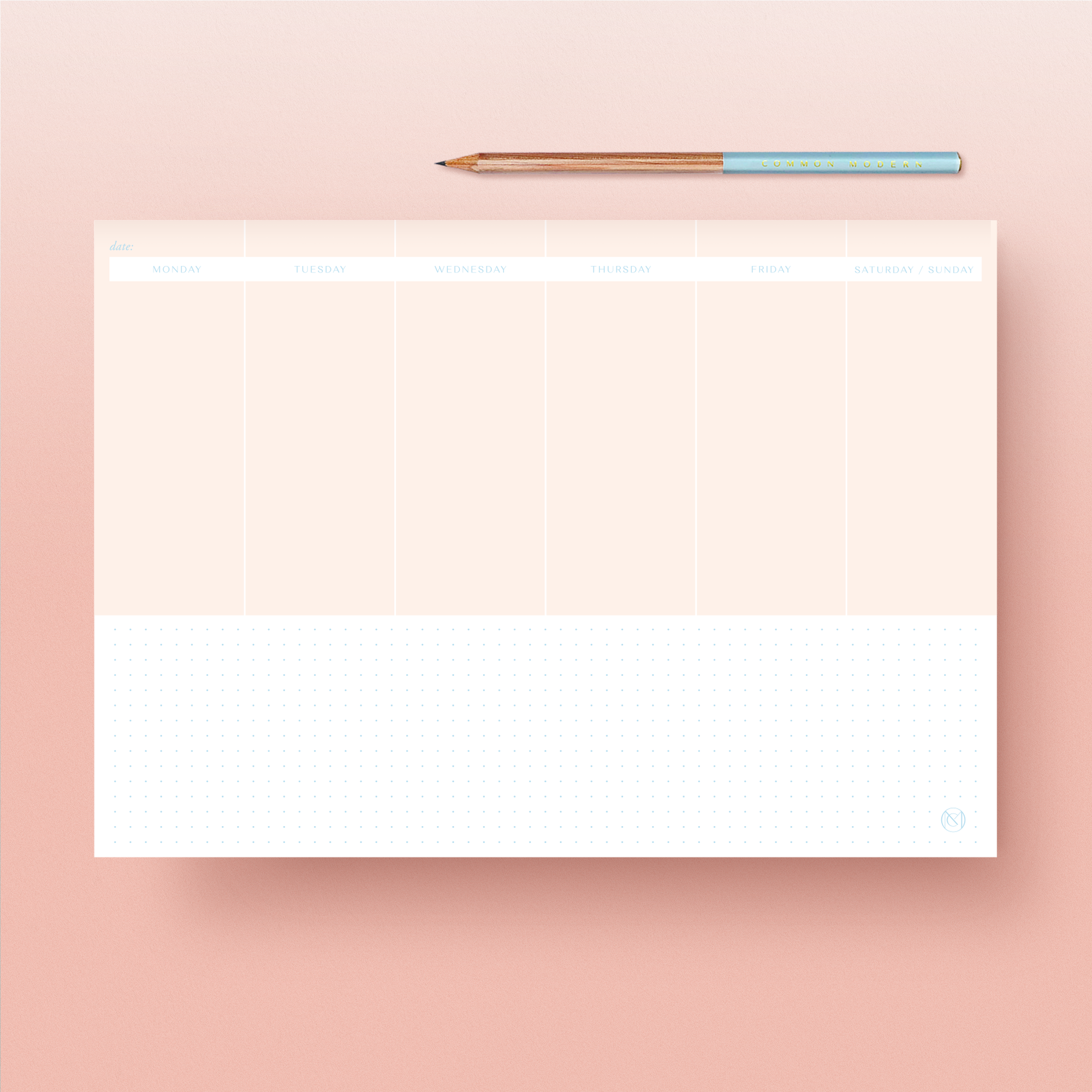 Common Modern - Wholesale Planner - On Track A4 Weekly Planner Pad | Undated Weekly Planner1