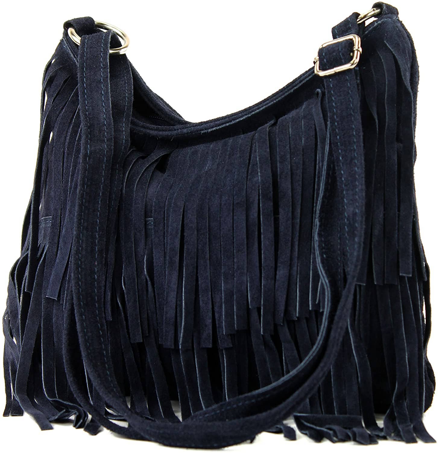 Ellas Trading - Wholesale Crossbody Bag - Women's - Italian Suede Leather Fringed Shoulder Crossbody Bag3