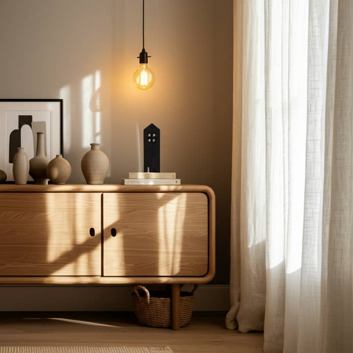 Wood Modern House Decor Sculpture - Black, 12 in. for wholesale by Sagebrook Home