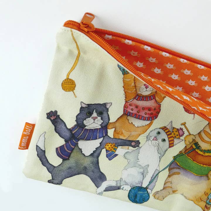 Emma Ball Ltd - Wholesale Knitting/Crochet Supplies - Kittens In Mittens Long Project Bag1
