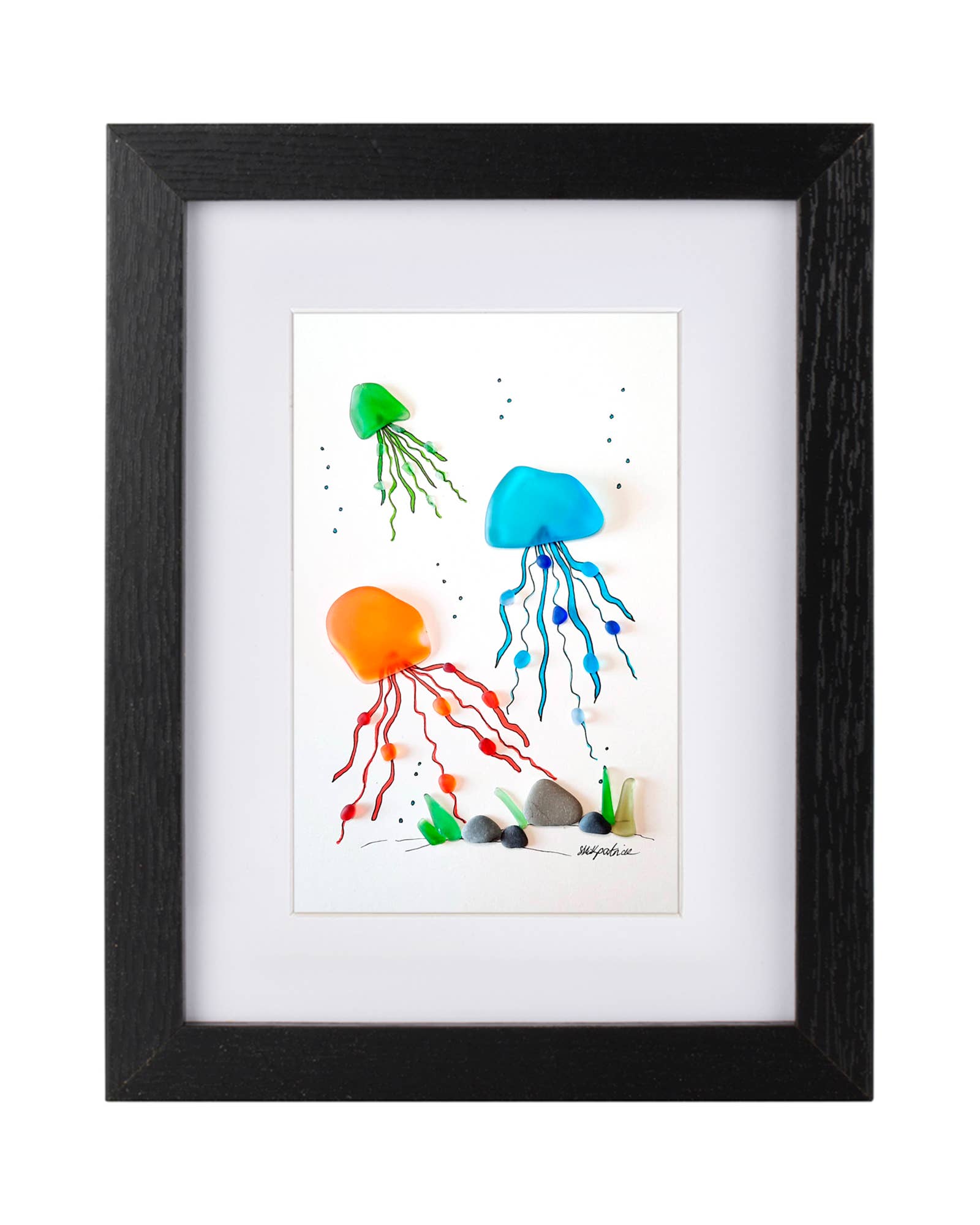 UrchinArtworks – wholesale Art print – Jellyfish Sea Glass Picture Wall Art Decor 4
