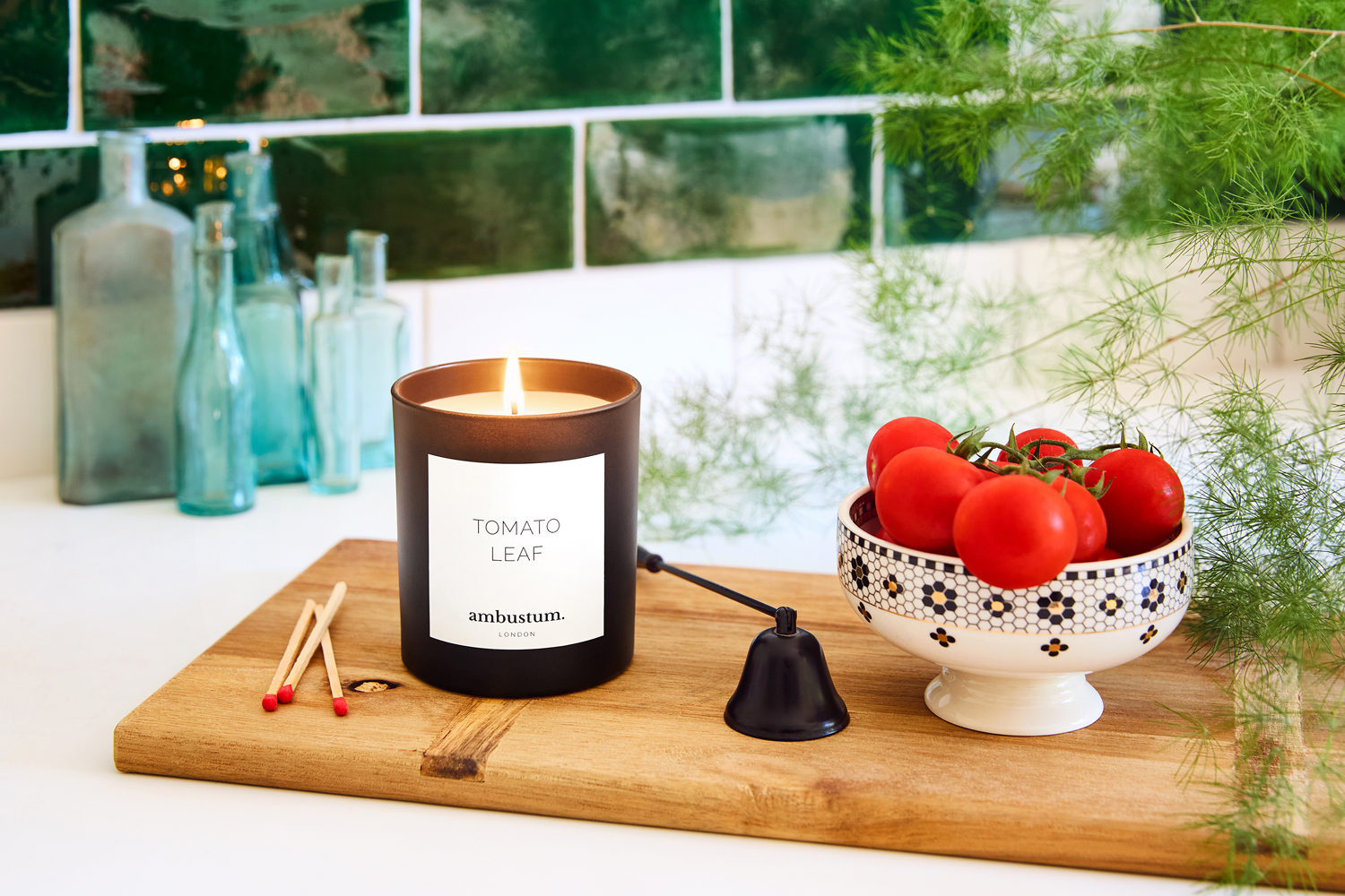 ambustum - Wholesale Jar/Filled Candle - Tomato Leaf Candle 1