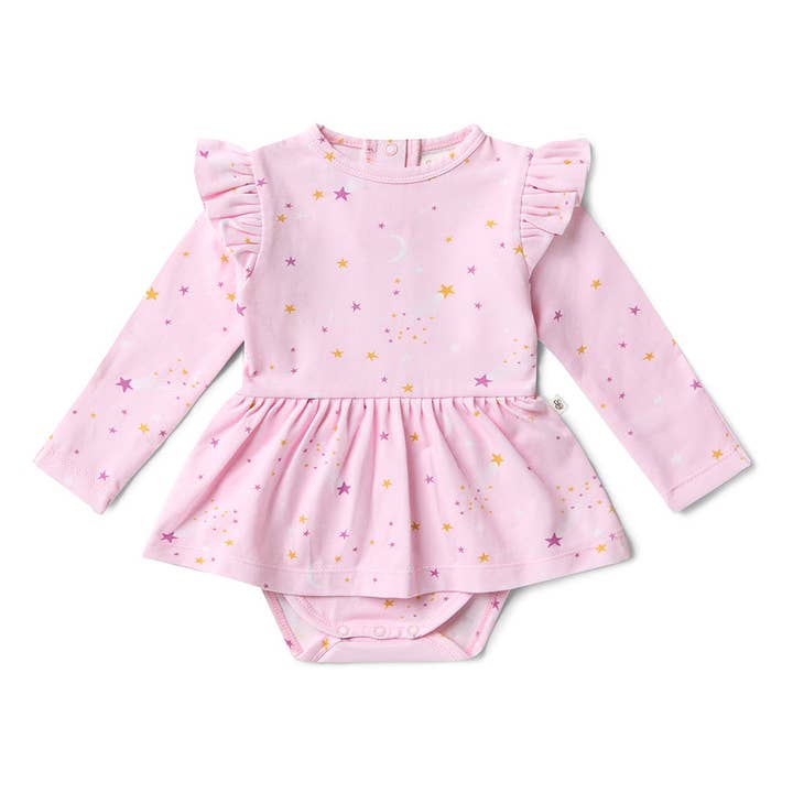 Snuggle Hunny - Wholesale Dress – Baby - Twinkle Long Sleeve Organic Dress1