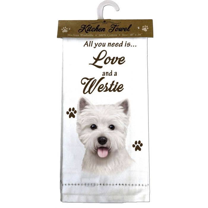 E&S Pets - Wholesale Tea Towel - Westie Kitchen Towel