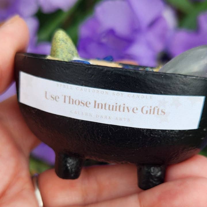 Use Those Intuitive Gifts Mini Cauldron Soy Candle for wholesale by Callen Dark Arts