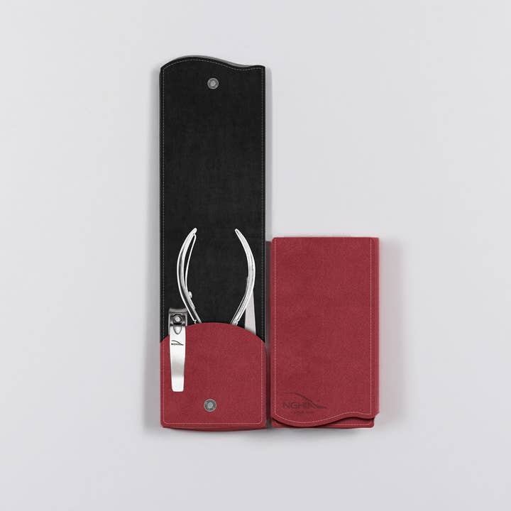 NGHIA - Wholesale Nailcare Set - Women Compacted Nail Kit - RED