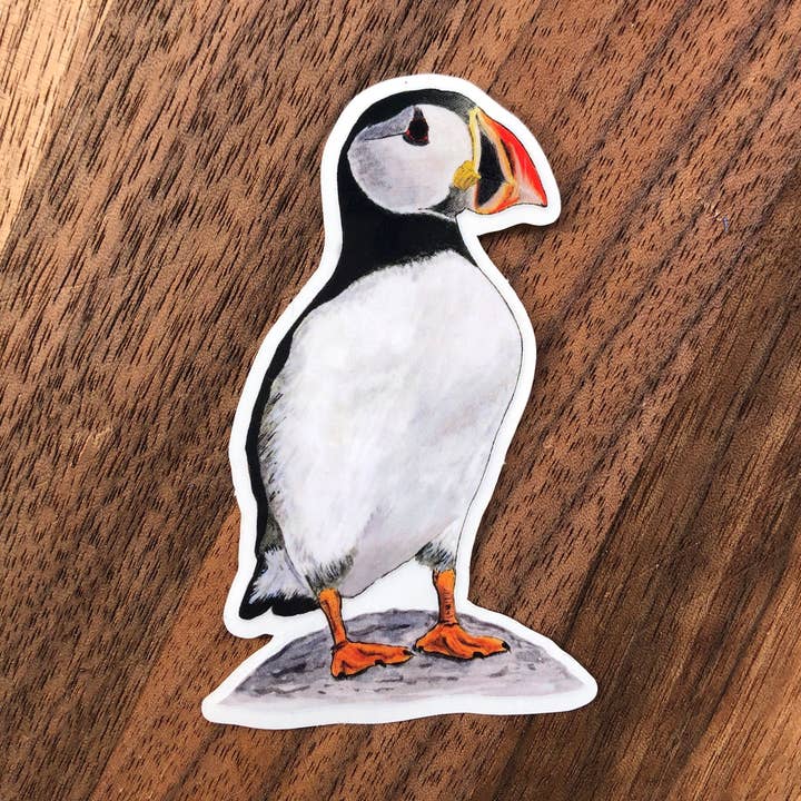 Atlantic Puffin sticker for wholesale by YubaCat Designs