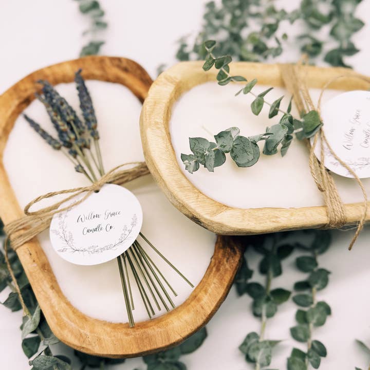 Un-stained Petite Dough Candle for wholesale by Willow Grace Candle Co