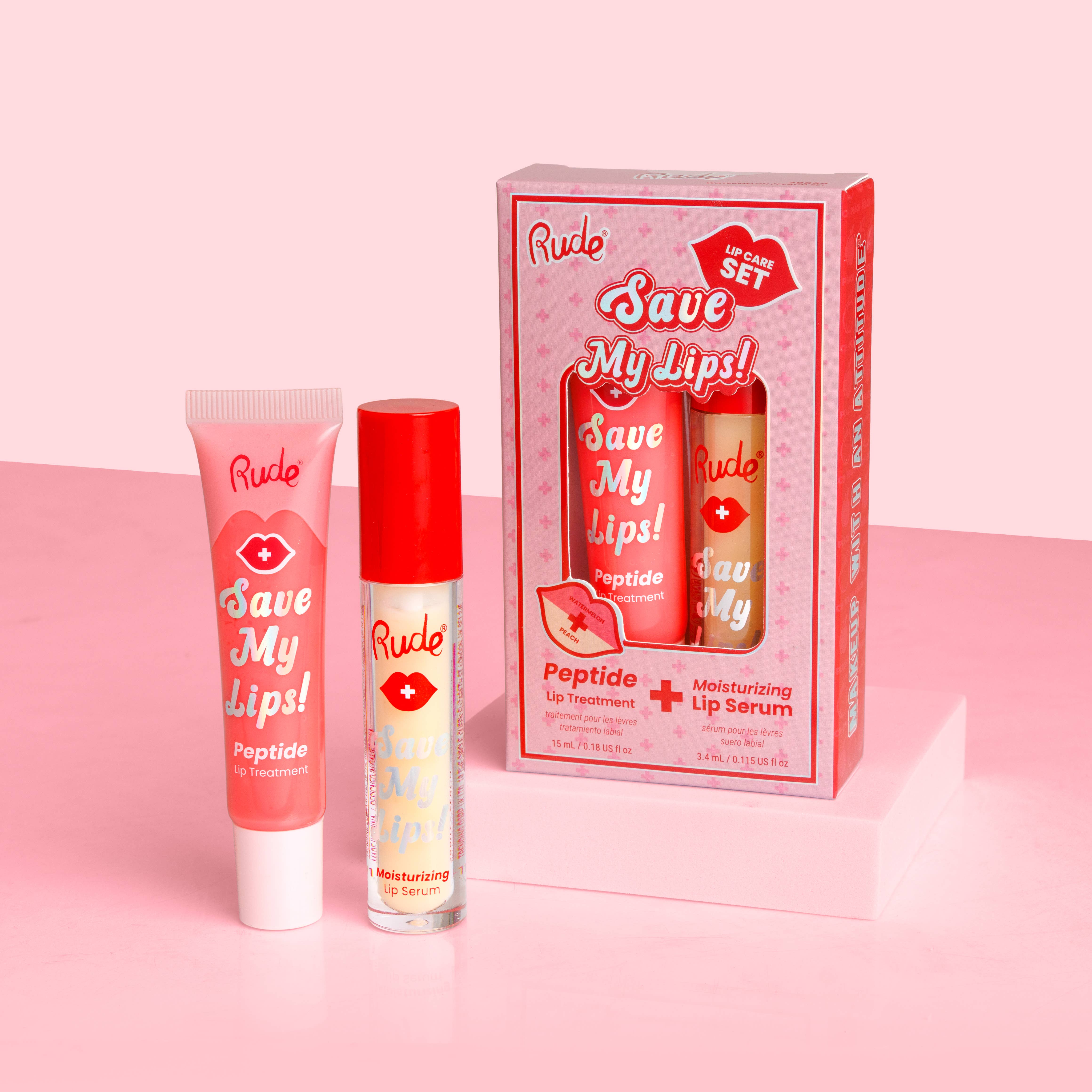 Rude Cosmetics - Vente Brillants à lèvres et gloss - Ensemble de Soin des Lèvres Combo Save My Lips3