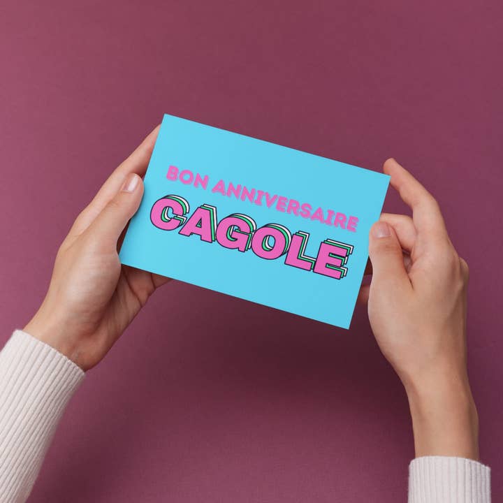 Postcard – Happy Birthday, CAGOLE for wholesale by KIFFKIFF Agency
