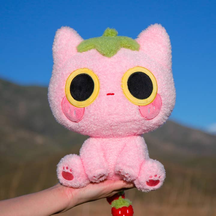 MikouArt - Wholesale Stuffed/Plush Toy - Kids & Baby - Strawmi β Strawberry Cat Plush Toy8