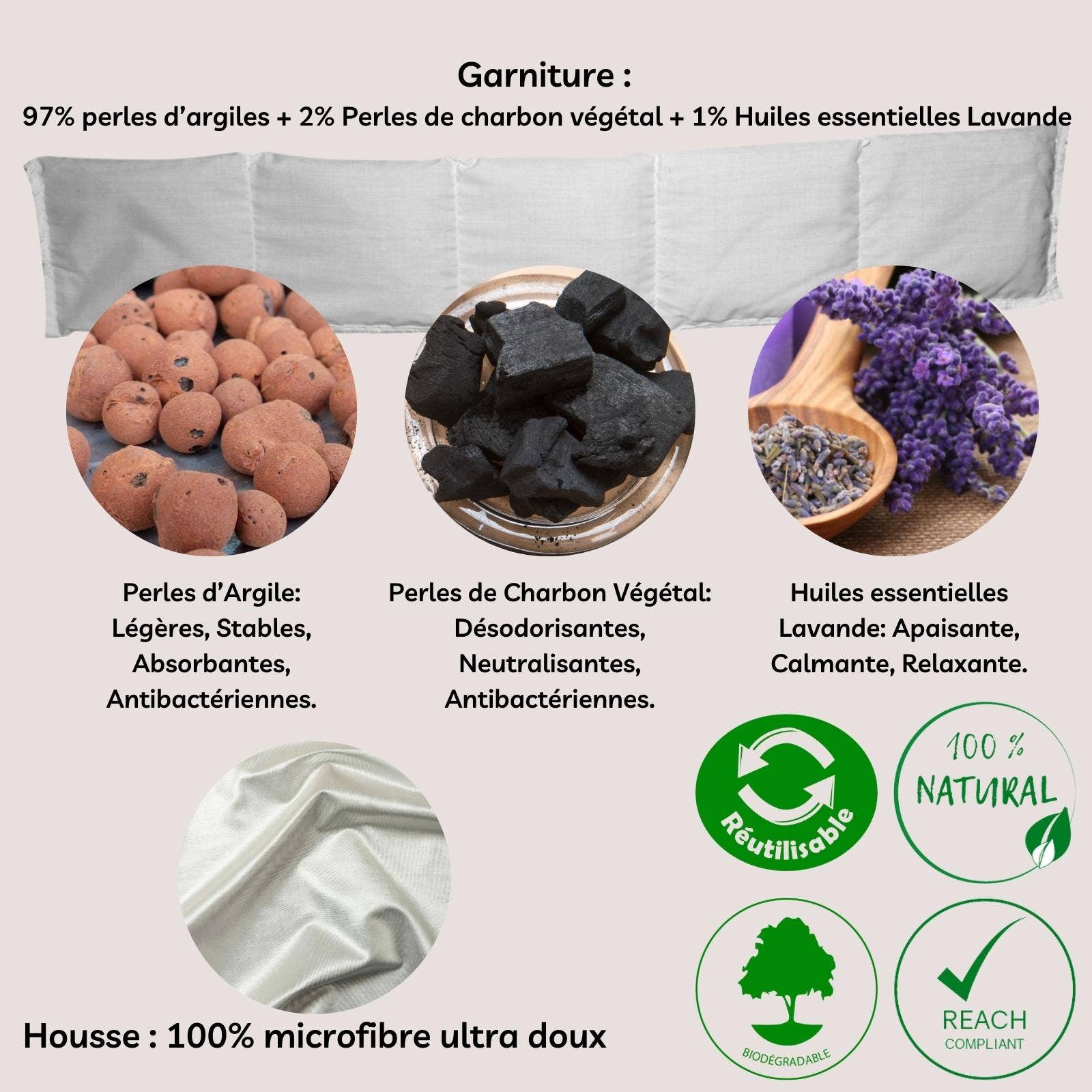 Zen'Arôme - Wholesale Hot/Cold Compress - Natural Cervical Hot Water Bottle with Clay and Bamboo Charcoal3