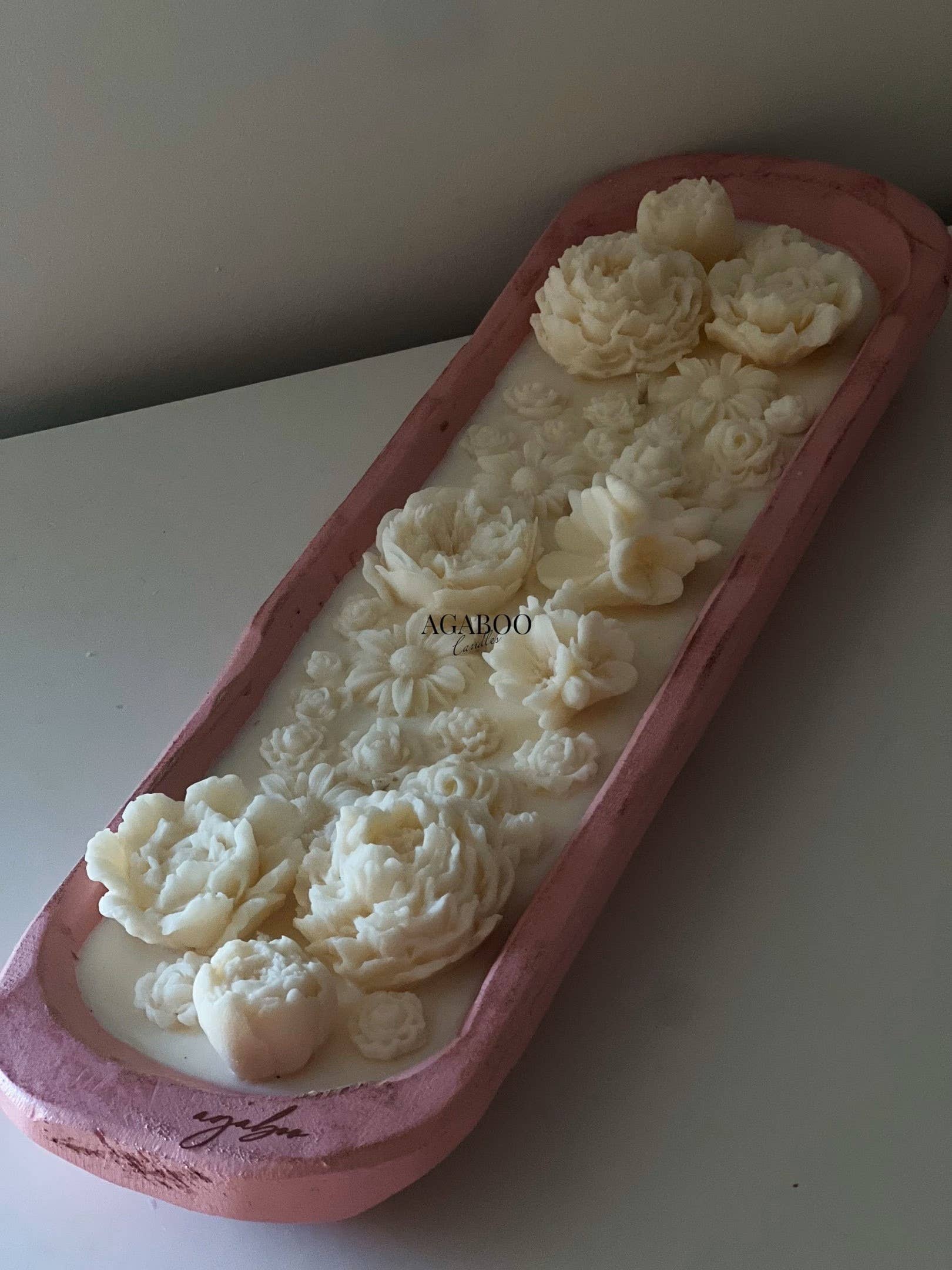 Agaboo Candle - Wholesale Novelty Candle - HUGE Flower Candle 28 oz -Dough Bowl Candle 19½" X 5½" X 2"4