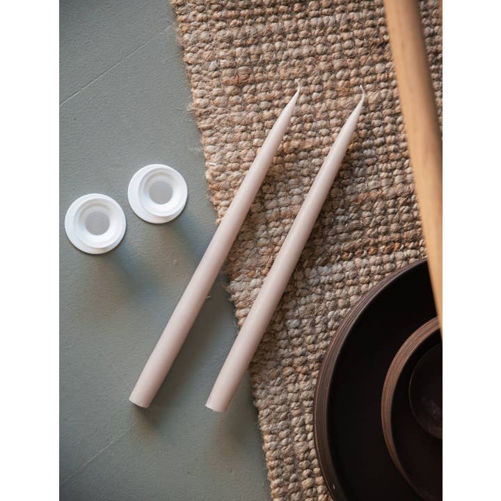 Twilight Collection - Wholesale Tapered Candle/Candlestick - Flax Danish Taper Candle | 12 Pack
