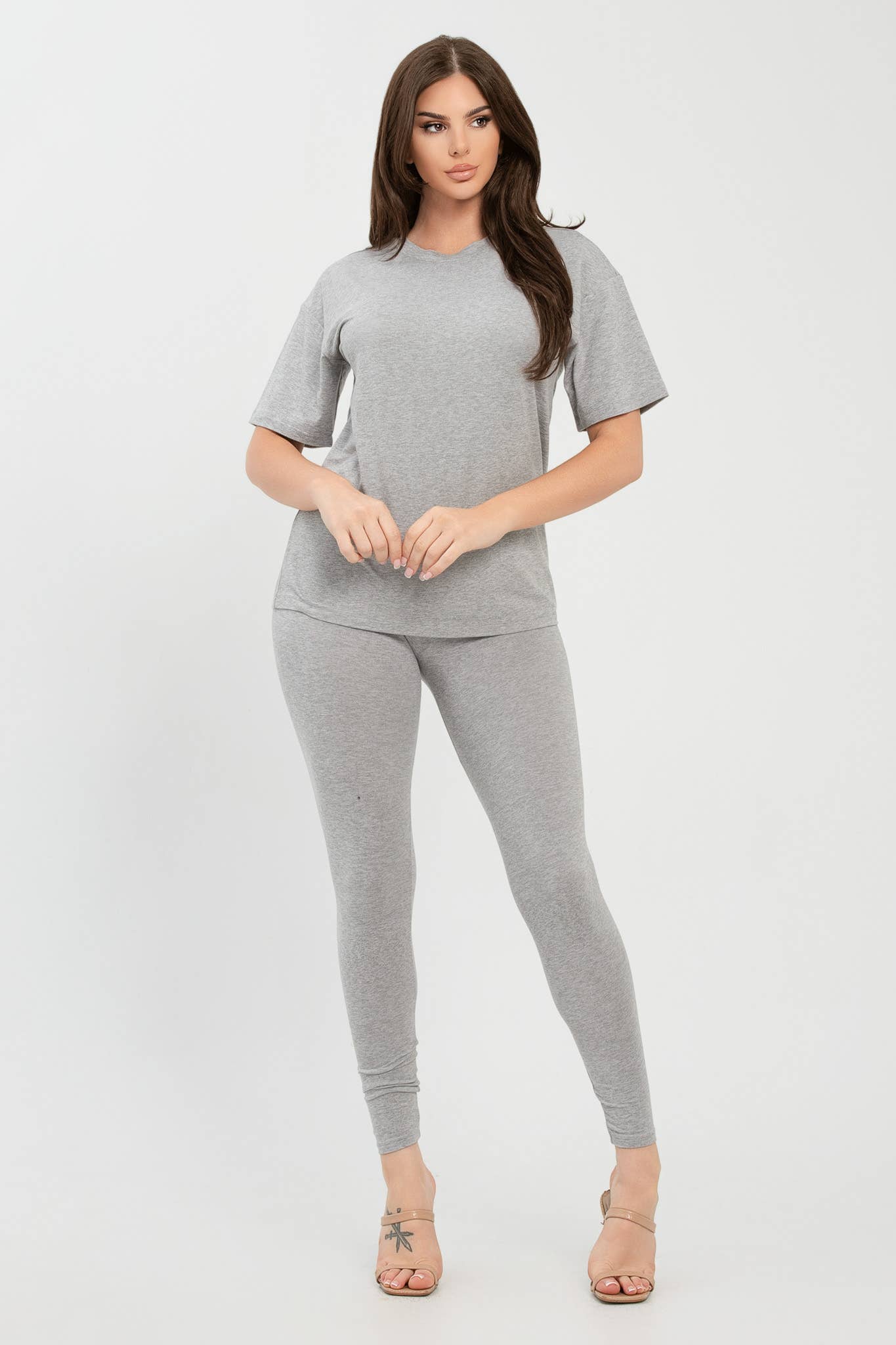 Julia by LoveJ – wholesale Set med topp och byxa – Dam – Set med borstad Dty rundhalsad topp och leggings35