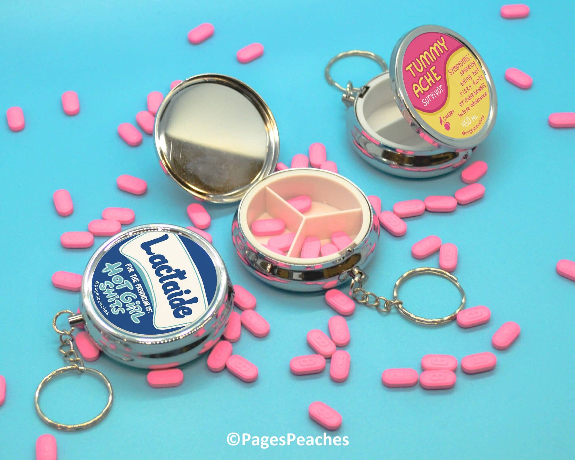 Page's Peaches – Engroshandel Pillesortering – Brat pilleetui med 3-vejs organizer5