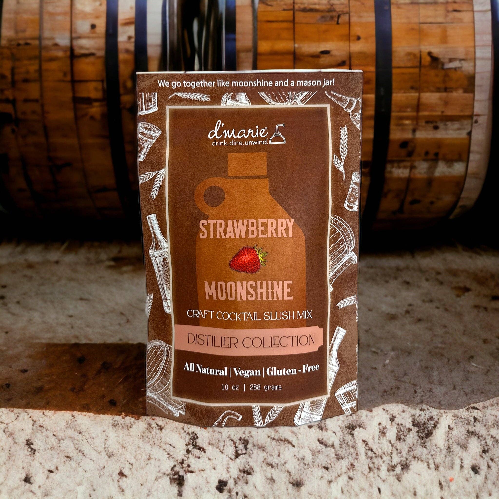 d'marie inc. - Wholesale Cocktail Mix/Syrup - Strawberry Moonshine Cocktail - Ready-To-Freeze Cocktail