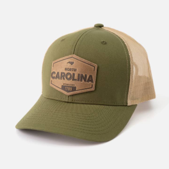 Range Leather Co. - Wholesale Trucker Hat - Unisex - North Carolina Established Hat | Leather Patch Trucker Hat4