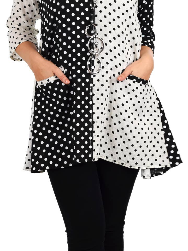 3212 Mix n Match Linen Tunic for wholesale by LINEN AND GAUZE