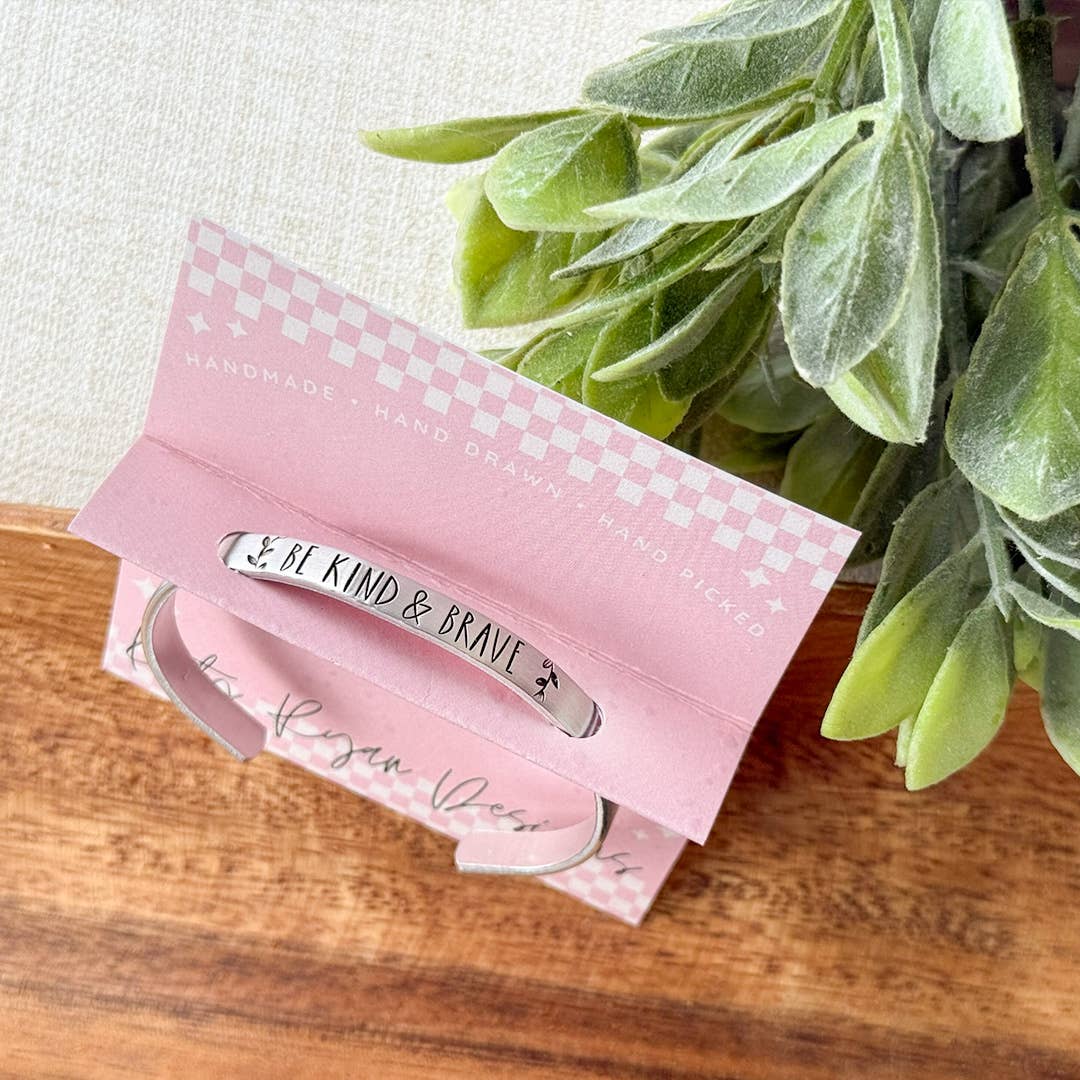 Katy Ryan Designs - Wholesale Cuff Bracelet - Be Kind and Brave – Hand Stamped Cuff Bracelet2
