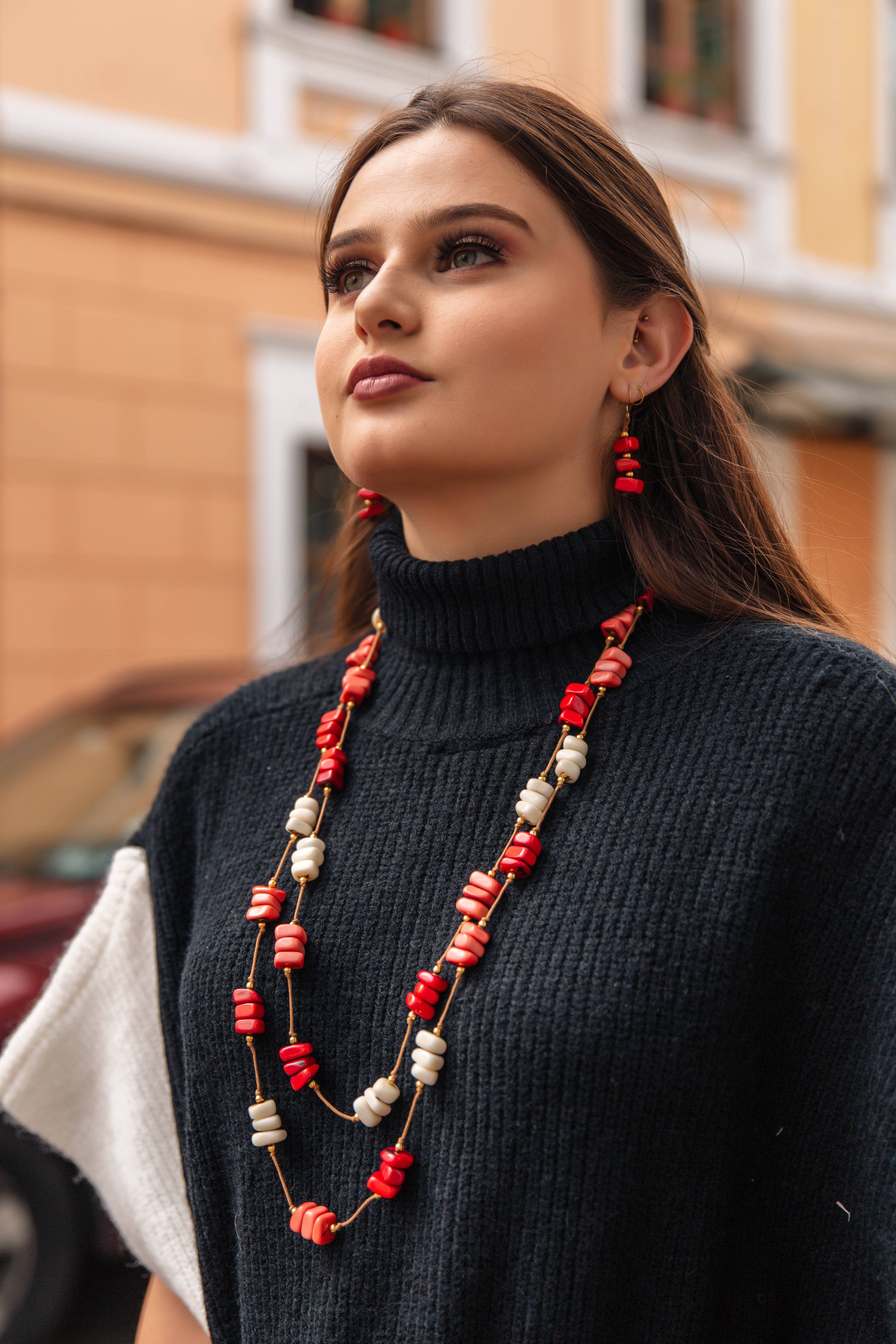 Organic Tagua Jewelry - Vente Collier de perles - Collier Christine2