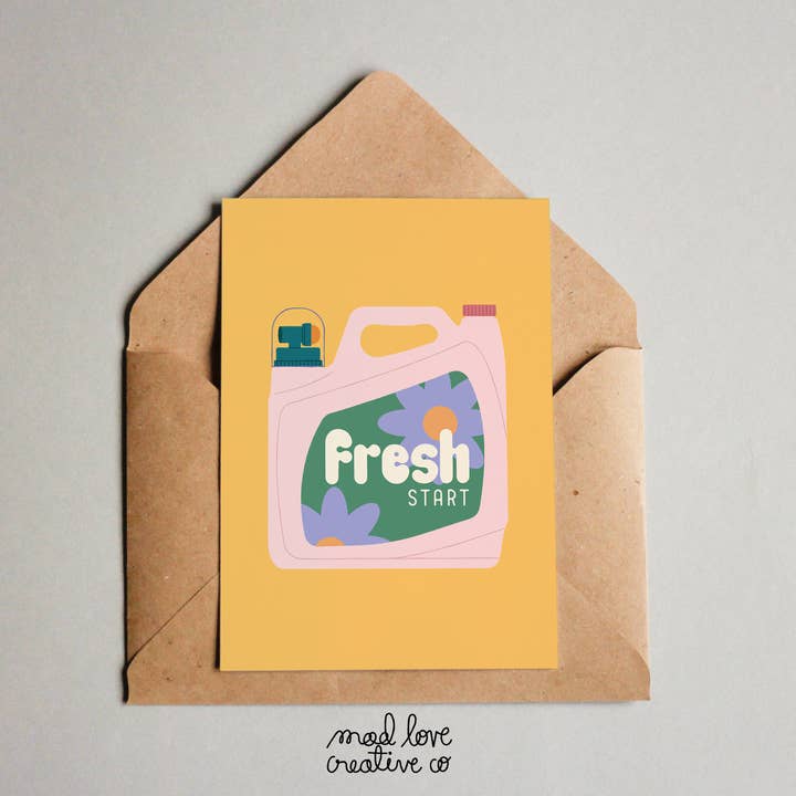 Fresh Start Card for wholesale by Mad Love Creative Co.