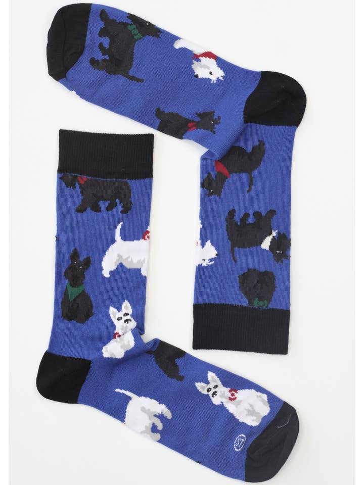Smiling Faces - Wholesale Socks - Men's - Scottie Dogs - Mens Bamboo Socks