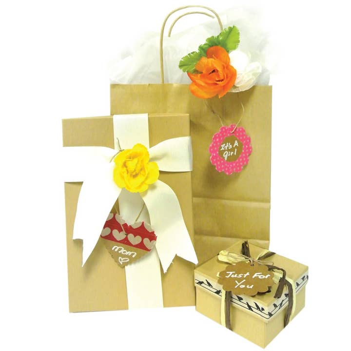 Wrapables.com - Wholesale Gift Tag - Wrapables 20 Gift Tags/Kraft Hang Tags with Free Cut Strings