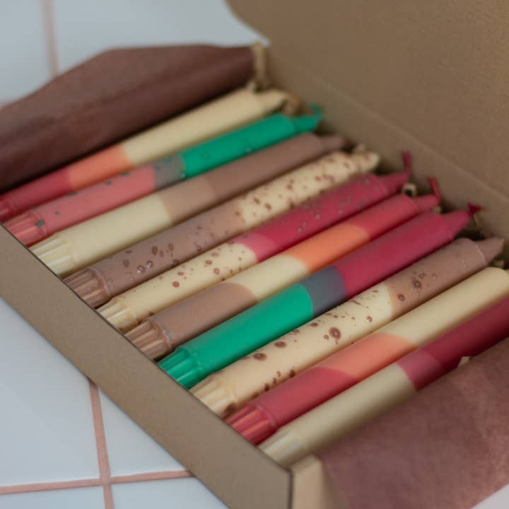 Nordtrice - Wholesale Tapered candle/candlestick - Taper candles box - autumn mix7