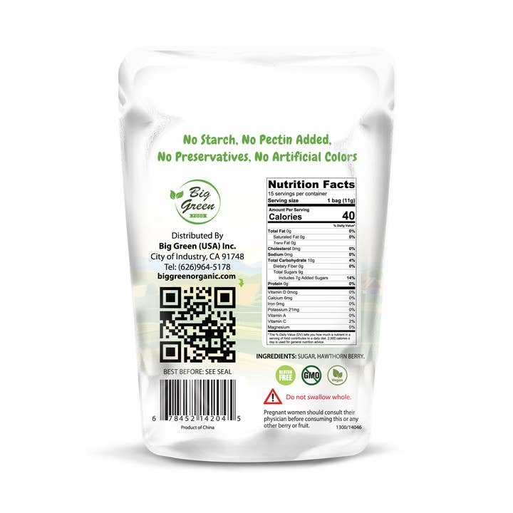 Big Green Organic Food - Wholesale Dried/Dehydrated Fruit - Hawthorn Berry Snack (Ball)1