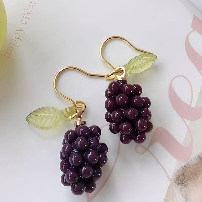 Wild & Free - Venta al por mayor Pendientes colgantes - Grape earrings1