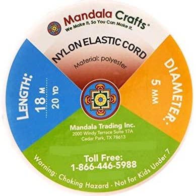 Mandala Crafts - Wholesale Craft Supplies - Mandala Crafts Soft Elastic Cord from Spandex Nylon Fabric for Jewelry Making, Sewing, and Crafting24