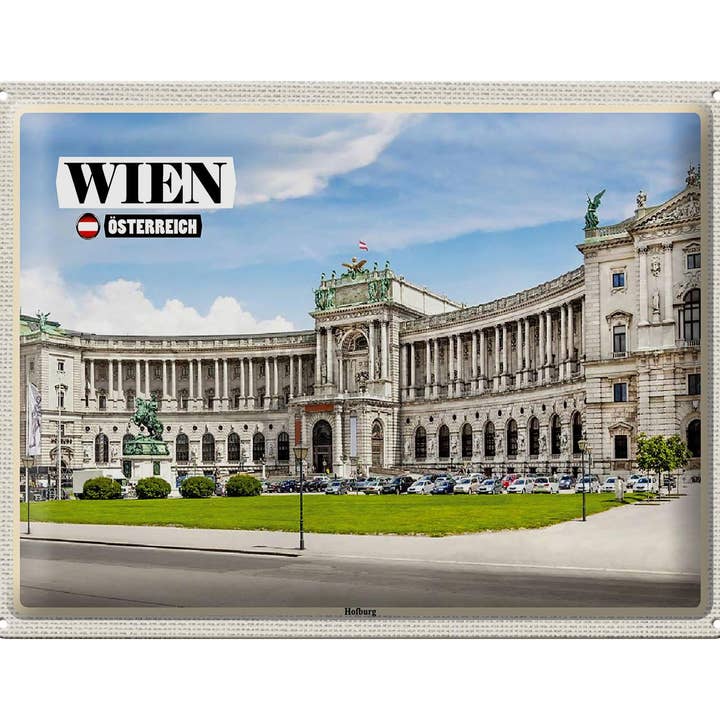 Femer - Wholesale Sign - Tin sign travel Vienna Austria Hofburg architecture 40x30 cm sign