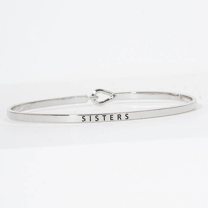 Wild Honey – wholesale Bangle bracelet – Sisters Engraved Inspirational Bangle Bracelet